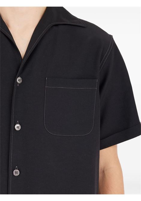camicia maniche corte uomo nera MAISON MARGIELA | S50DR0009 M35267900